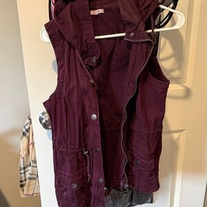 Maurices Deep Red Utility Vest